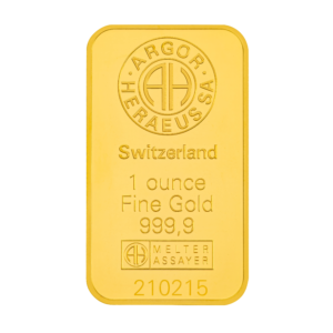 1oz 24k Guldtacka Argor-Heraeus