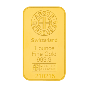 1 oz 24k Guldtacka Argor-Heraeus