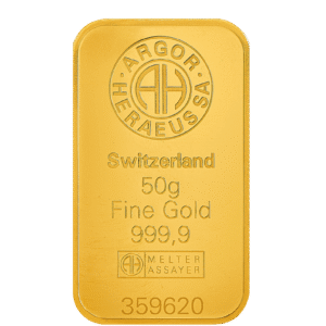 50g 24k Guldtacka Argor-Heraeus